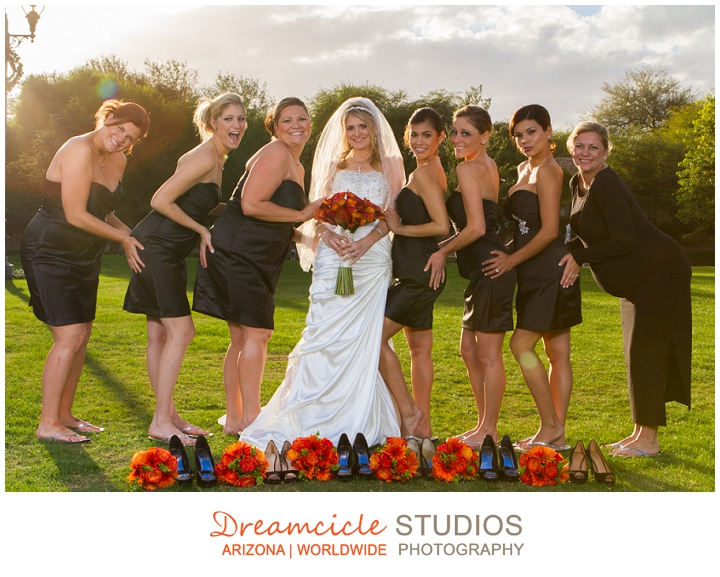 Dreamcicle Studio Photography, Fairmont Princess Hotel Scottsdale, Bridesmaids, Orange Calla Lillies, Orange Gerbera Daisies, Arizona Wedding Photographers, Wedding Photographers, Wedding Photography, Arizona Wedding Photography, Phoenix Wedding Photographers, Phoenix Wedding Photography